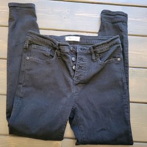 Madewell black jeans 9" mid rise skinny size 29